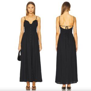 NEW SNDYS Mahalia Maxi Dress Black Sundress Sun XXS